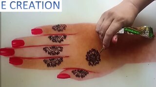 new henna semi bridal mehndi design