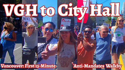 Beautiful Sea Of Humanity Takes 15 minutes To Walk West Past Heather, VGH to Vancouver City Hall