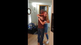 Dad Surprises Family For Thanksgiving