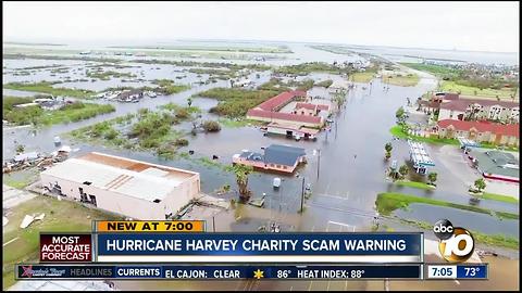 Hurricane Harvey charity scam warning
