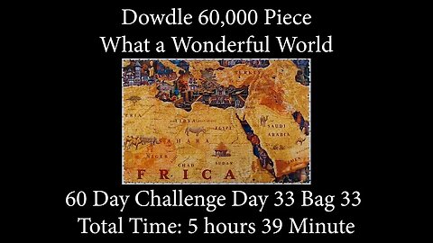 60,000 Piece Challenge What a Wonderful World Jigsaw Puzzle Time Lapse - Day 33 Bag 33!