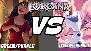 Emerald/Amethyst VS Amethyst/Amber on Pixelborn | Lorcana TCG Gameplay