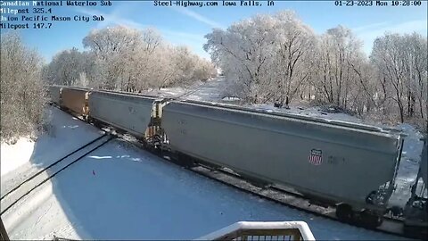 NB Grain with KCS 4859 Safety Starts Here at Iowa Falls, IA on January 23, 2023