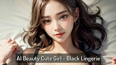 AI Beauty Cute Girl - Black Lingerie