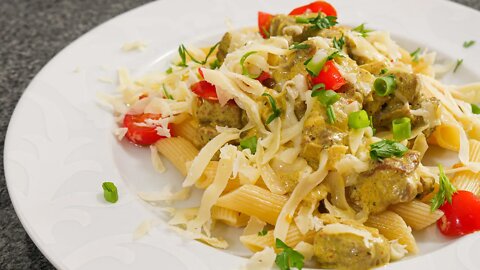 FILET MIGNON WITH PENNE RECIPE FOR DINNER. Easy pasta sauce idea for mignon