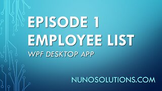 C# - WPF Desktop App - Employee List GUI