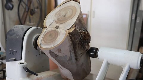 Wood Turning a Funky Log into a Bowl + Giveaway Winner Announcement