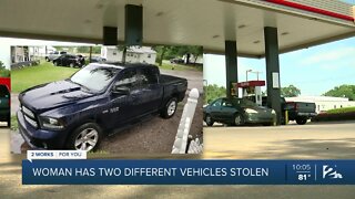 Woman has two different vehicles stolen