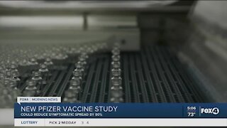 Pfizer vaccine could reduce symptomatic spread
