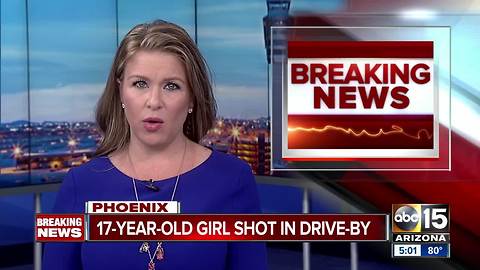 Teenage girl shot in west Phoenix drive-by shooting