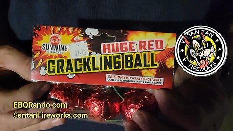 Huge Red Crackling Ball - SUNWING Fireworks