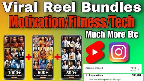 20000+ Viral Hindu/Motivation/Fitness/Tech/Health/Art & Craft More Etc | Reels Bundle, Shorts Bundle