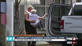 Floodwaters gradually decreasing in San Carlos Park neighborhoods