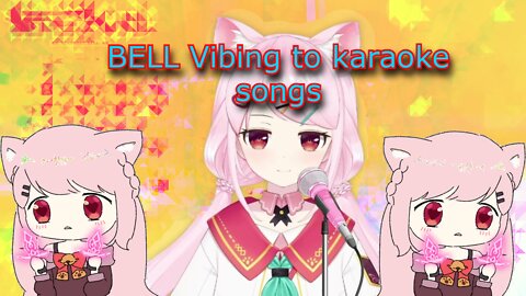 catgirl vtuber Bell Nekonogi Jamming out to different songs during her karaoke stream