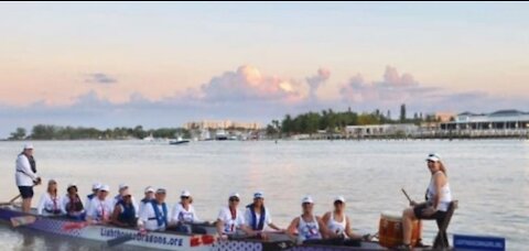 Breast cancer survivors paddle for the cure