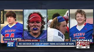 No decision in case of Bixby teens accused of rape