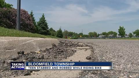 Teen stabbed by man while riding bike in Bloomfield Township