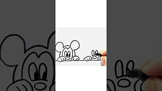 How to draw and paint Mickey and Minnie Mouse
