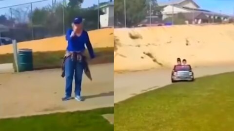 Woman Upset That Power Wheels Driver Doesn't Have A License