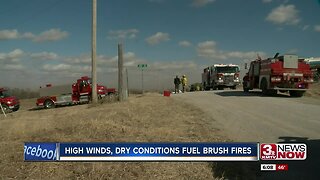 High winds, dry conditions fuel brush fires