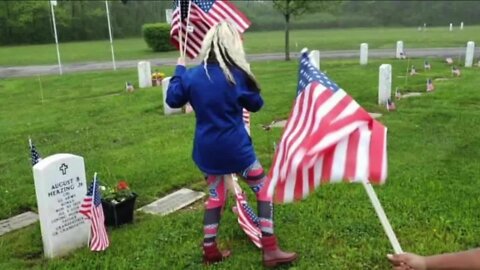 Military family places 500 flags to honor fallen heroes on Memorial Day
