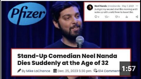 Vaccine-hustling comedian drops dead!