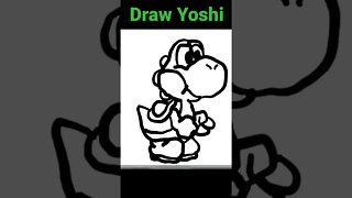 Draw Yoshi Fast and Easy! #yoshi #mario #nintendo