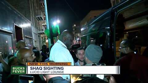 Shaq sighting at Lucid Light Lounge after Game 1 Bucks victory