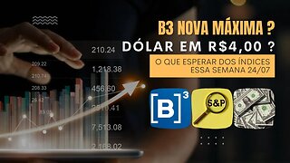 NOVAS MÁXIMAS NA B3 ? DOLAR FINALMENTE EM 4 REAIS ? VEJA O GRÁFICO ATUALIZADO.