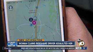 Woman claims rideshare driver assaulted her