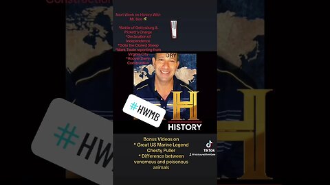 Next Week on History With Mr Bee #history #michaelbotticelli #hwmb #teacher