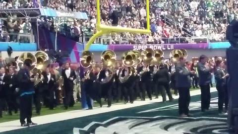 Westosha Central High School graduates marched along Justin Timberlake at the Super Bowl