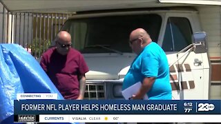 Former NFL player helps homeless man graduate