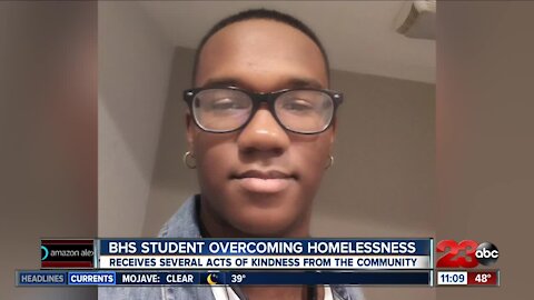 Bakersfield High School Student overcoming homelessness receives acts of kindness from the community