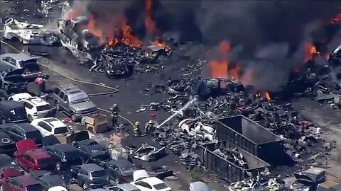 Junkyard fire in Southwest Philadelphia is now a 2nd alarm incident.