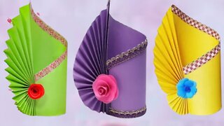 Flower vase Making with paper / Paper flower vase / DIY flower vase