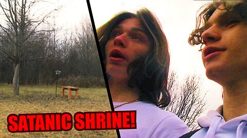 WE FOUND A SATANIC SHRINE IN THE WOODS! (We Got Lost)