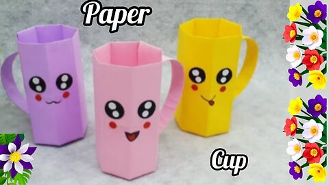 DIY Paper Cup / Paper Cup For School / Paper Craft Idea For Homemade / Easy And Simple Craft