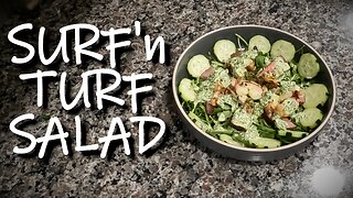 Surf and Turf Salad With Chimichurri Inspired Dressing! | The Neighbors Kitchen