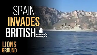 Spanish warship illegally invades British waters while blasting national anthem