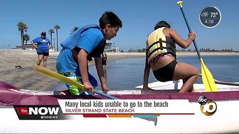 Children experience rare trip to the beach