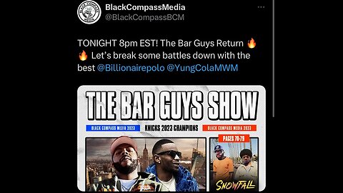 @BlackCompassMedia01 POLO & COLA BACK TONIGHT at 8pm AFTER BOOTLEGGING BATTLERAP EVENTS !!!