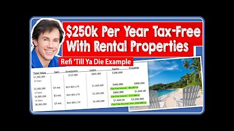 How to Retire Early With Real Estate | Earn $250k Per Year Tax-Free - Refi 'Till Ya Die Example