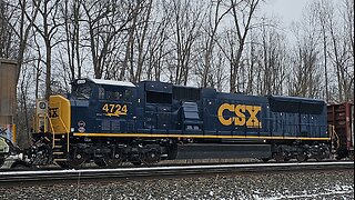 Rail Fan Time on a COLD January 2024 Day, CSX Main Line Minoa & East Syracuse NY