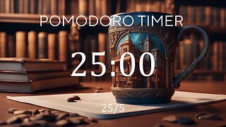 25/5 Pomodoro Timer ☕ Guitar + Frequency for Relaxing, Studying and Working ☕