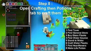 Cube World Tutorial | How to make Life Potions (crafting)