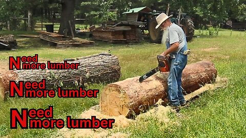 Building a Sawmill Shed, Pt 5, Making More Lumber for the Storage Shed