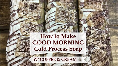 How I Make GOOD MORNING Coffee Soap w/ Waffle embeds & Piped Frosting | Ellen Ruth Soap