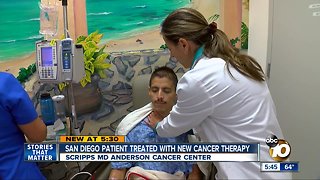 San Diego patient treated with new cancer therapy
