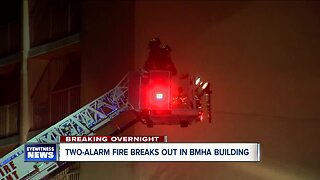 Two-alarm fire breaks out at in BMHA building